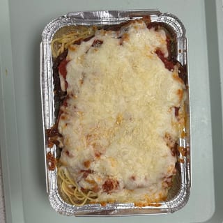 Eggplant Parmesan (spaghetti)