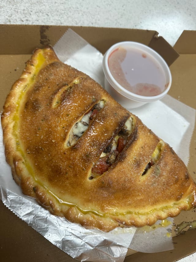 Bacon Chicken Ranchero Calzone.