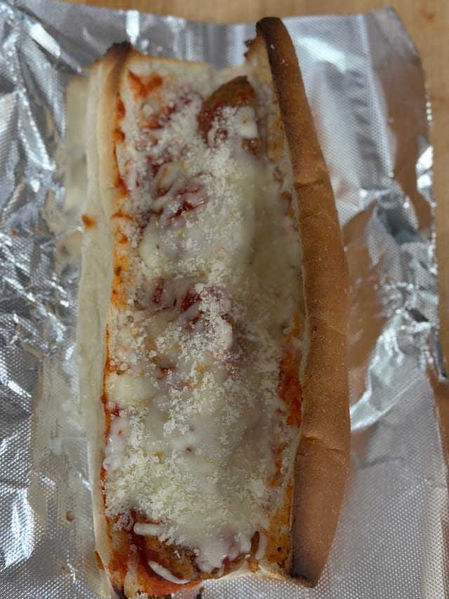 Meatball Parmesan Sub.