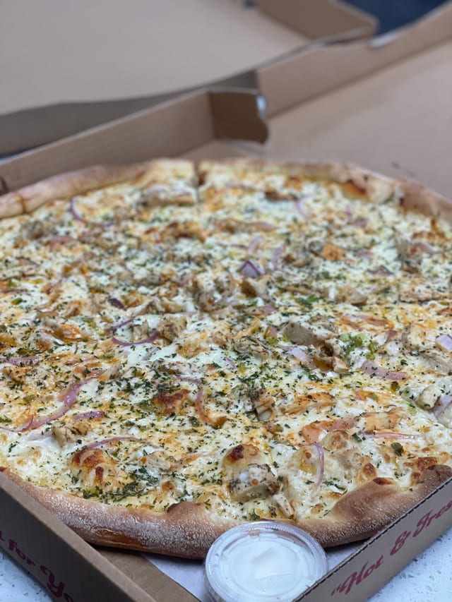 Buffalo Chicken Pizza.